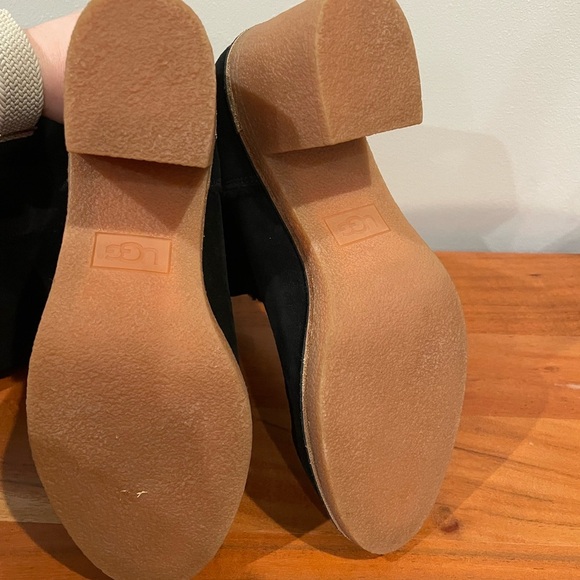 Ugg‎ Black Kasen Black Suded Tall 3” Heel Boots Size 10 - Picture 9 of 10